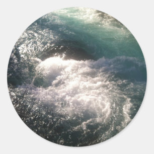 Wizard Falls on the Metolius River Classic Round Sticker