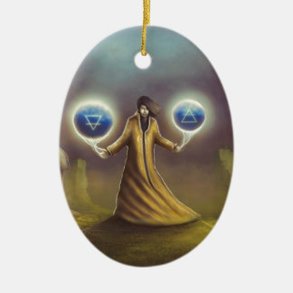 wizard fantasy magic ceramic tree decoration