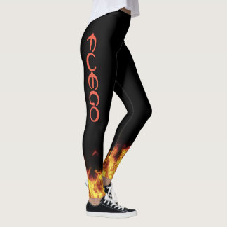 Wizard Fire FUEGO Leggings Running Pizza Lord