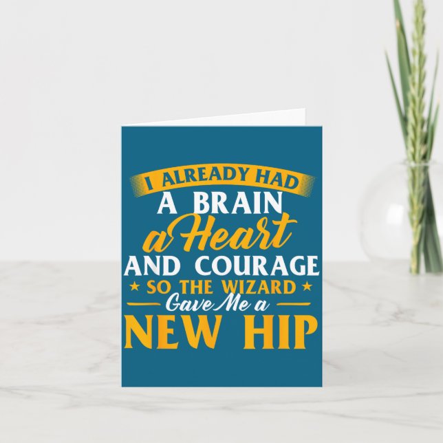 Wizard gave a new hip - hip replacement surgery card (Front)