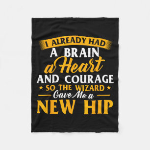 Wizard gave a new hip - hip replacement surgery fleece blanket