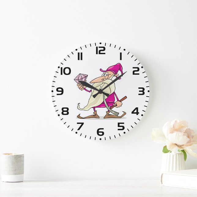 Wizard Gnome with Large Diamond Gemstone Clock (Creator Uploaded)