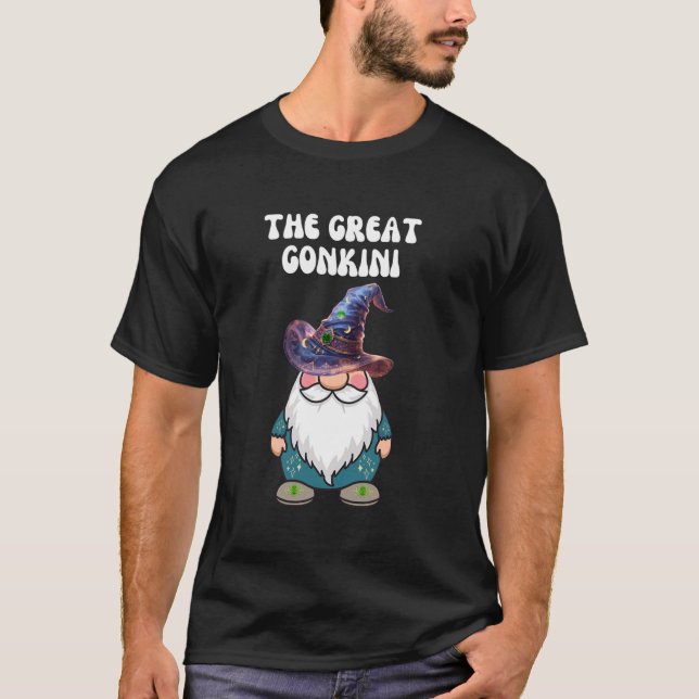 Wizard GONK GNOME Funny Whimsical T-Shirt (Front)