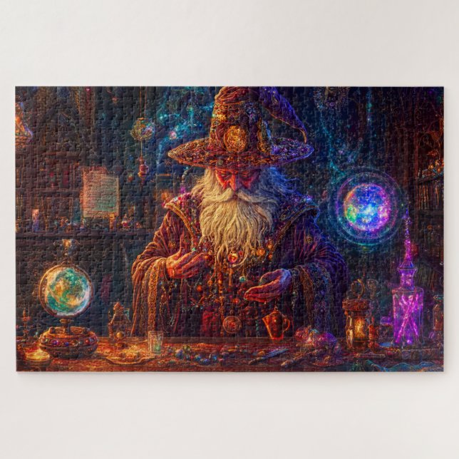 Wizard in his Study Jigsaw Puzzle (Horizontal)