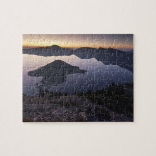 Wizard Island at dawn, Crater Lake National Park Jigsaw Puzzle