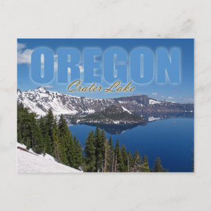 Wizard Island, Crater Lake National Park, Oregon Postcard
