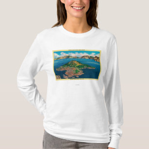 Wizard Island from Llao CliffCrater Lake, OR T-Shirt