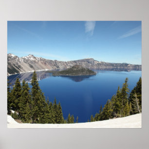 Wizard Island on Crater Lake Poster