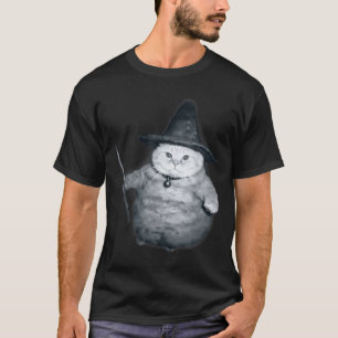Wizard Kitten Meme Chonk Witch Cat Meme Stud Brain T-Shirt