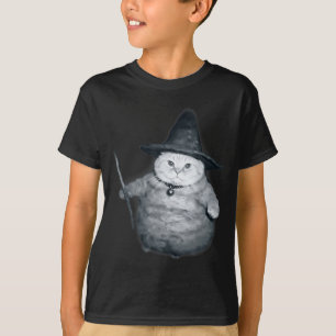 Wizard Kitten Meme Chonk Witch Cat Meme Stud Brain T-Shirt