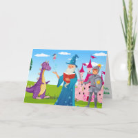 Wizard Knight Dragon Fairy Tale Kids Fab Colourful