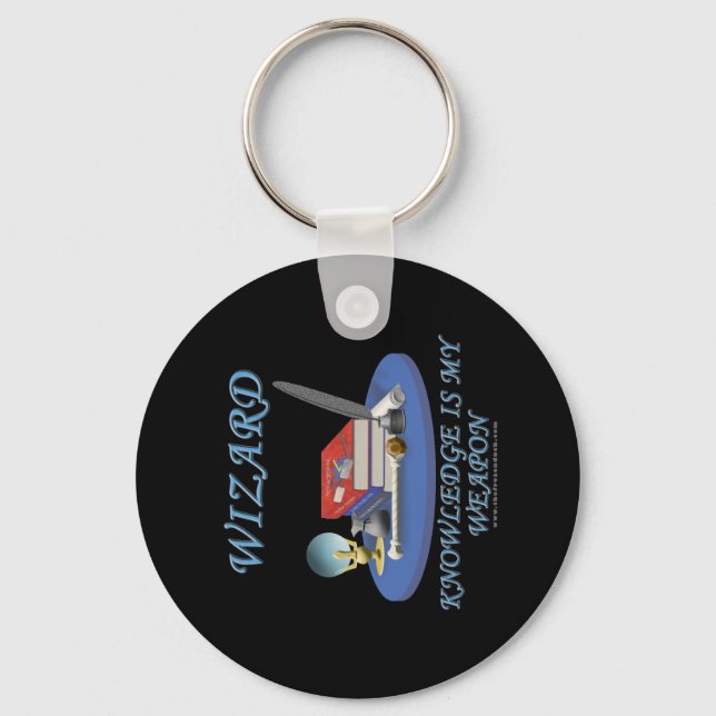 Wizard: Knowledge is My Weapon Key Ring (Front)