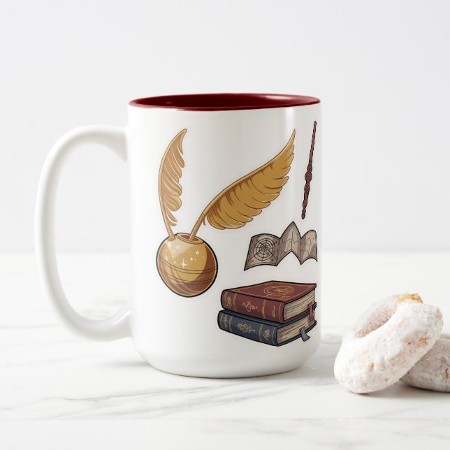 Wizard Magic  Two-Tone Coffee Mug (With Donut)