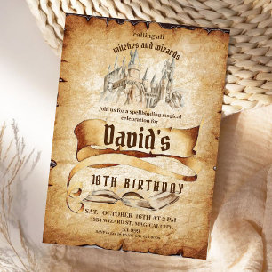 Wizard Magical Fabulous Kids Birthday Party Invitation