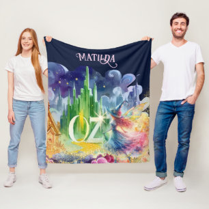 Wizard of Oz Birthday Good Witch Custom Decor Fleece Blanket