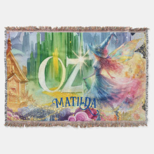 Wizard of Oz Birthday Good Witch Custom Decor Throw Blanket