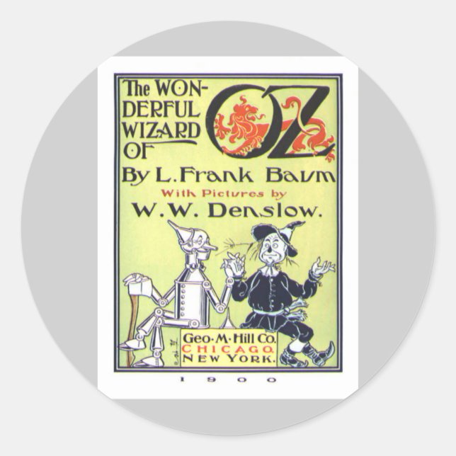 Wizard of Oz Classic Round Sticker (Front)