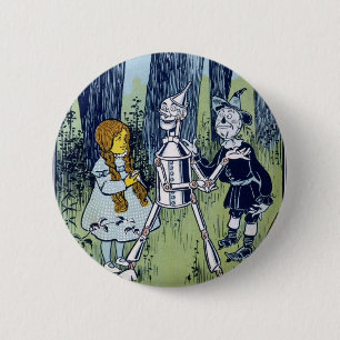 Wizard of Oz Dorothy Tin Woodsman Scarecrow 6 Cm Round Badge