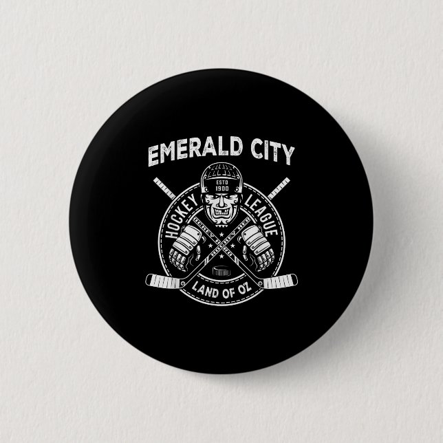 Wizard Of Oz Emerald City Hockey Costume Halloween 6 Cm Round Badge (Front)