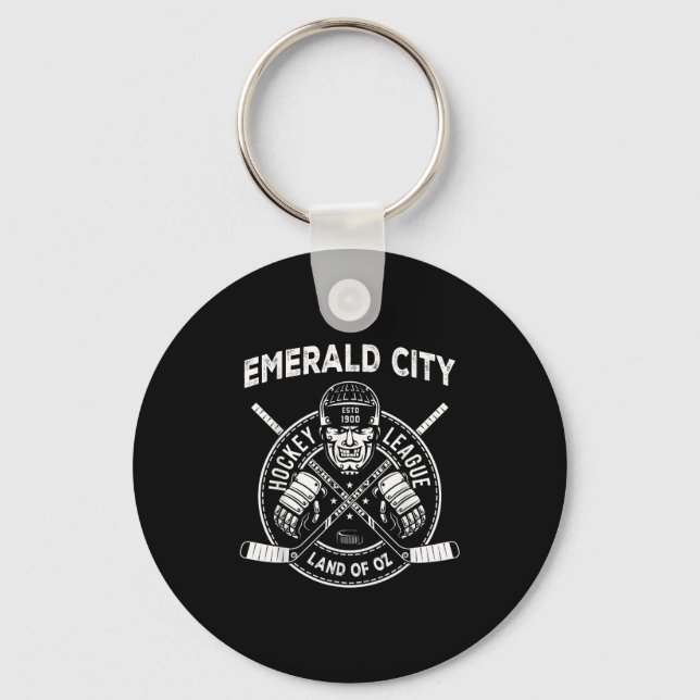 Wizard Of Oz Emerald City Hockey Costume Halloween Key Ring (Front)