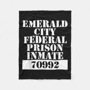 Wizard Of Oz Emerald City Inmate Prisoner Costume  Fleece Blanket