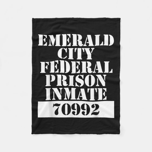 Wizard Of Oz Emerald City Inmate Prisoner Costume  Fleece Blanket (Front)