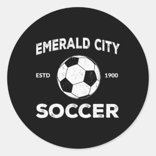 Wizard Of Oz Emerald City Soccer Footbyll Costume  Classic Round Sticker