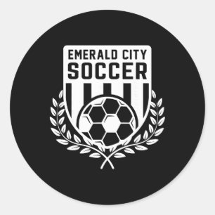 Wizard Of Oz Emerald City Soccer Footbyll Costume Classic Round Sticker