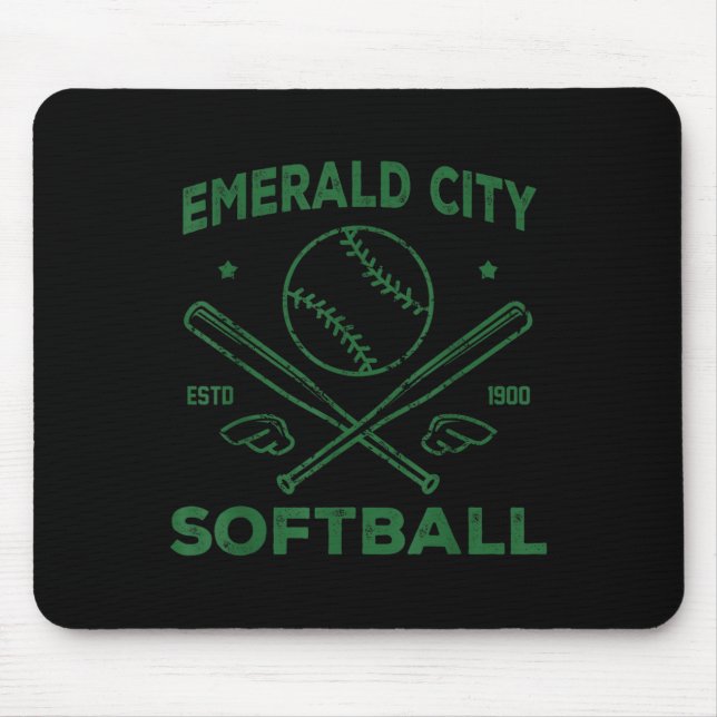 Wizard Of Oz Emerald City Softball Costume Hallowe Mouse Mat (Front)