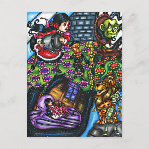 Wizard Of Oz Montage Original Art Painting Postcard