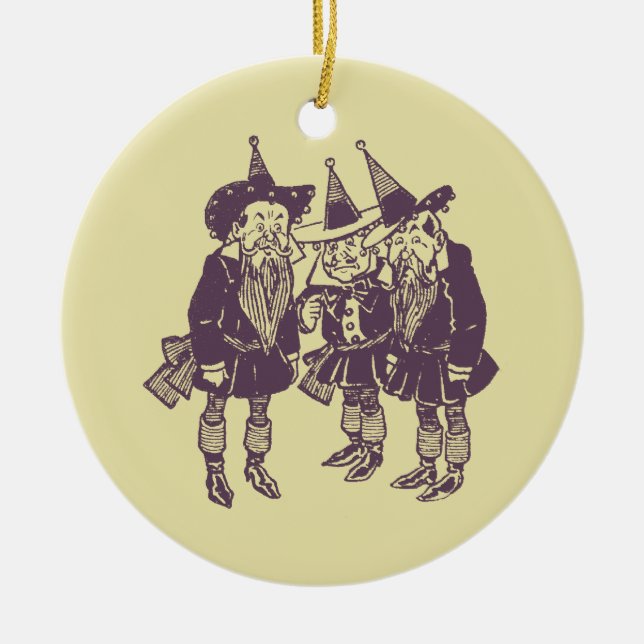Wizard of Oz Munchkins Ceramic Tree Decoration (Front)