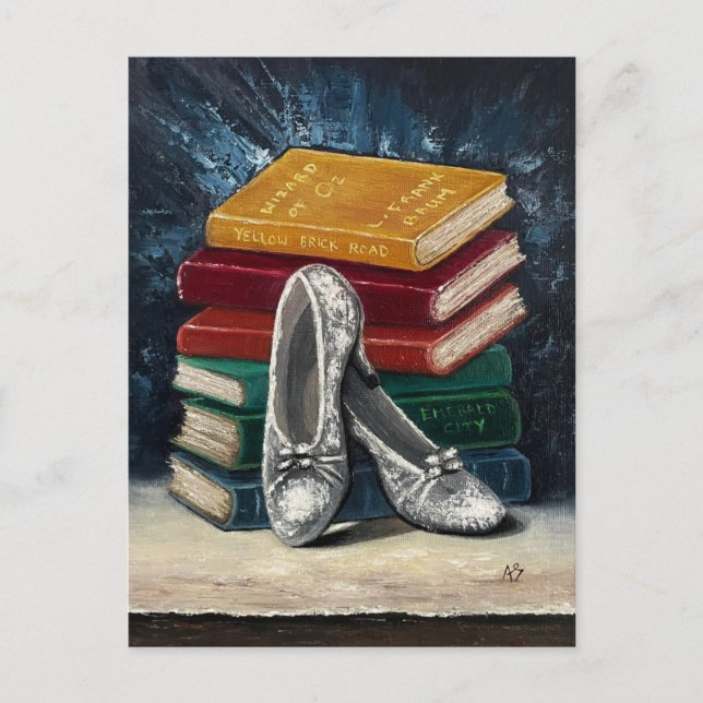 Wizard of Oz Silver Shoes Original Art Postcard (Front)