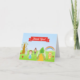Wizard Of Oz Thank You Card Folded Note Card