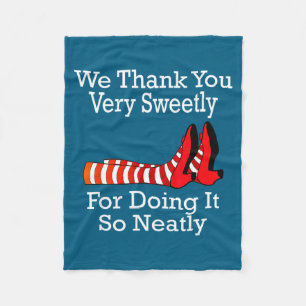 Wizard Of Oz - We Thank You Very Sweetly  Fleece Blanket