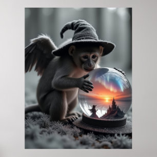 Wizard of Oz Wicked flying monkey Poster