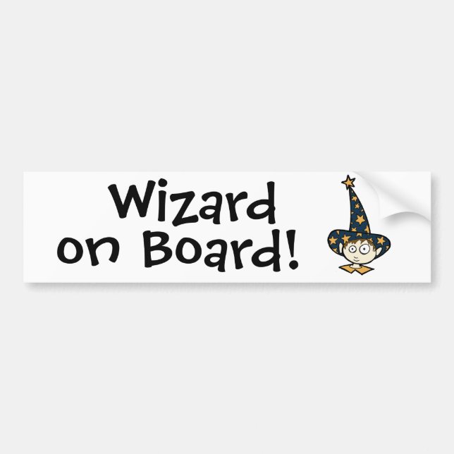 Wizard on Board! Bumper Sticker (Front)
