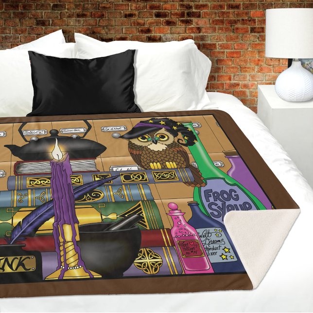 Wizard Owl Books Potions Sherpa Blanket (Creator Uploaded)