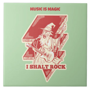 Wizard playing guitar tile