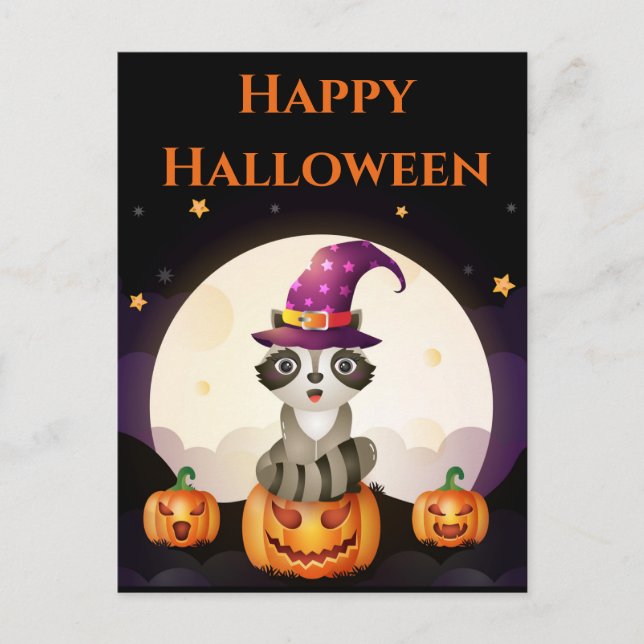 Wizard Racoon Postcard (Front)