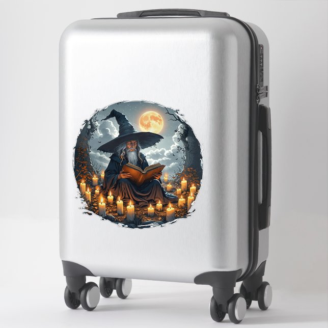 Wizard reading a Book - Wicca Halloween 2 (Suitcase)