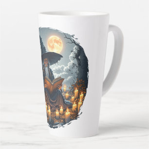 Wizard reading a Book - Wicca Halloween 2 Latte Mug