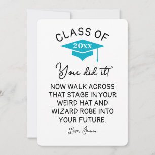 Wizard Robe and Hat Graduation 2025 Funny Custom Holiday Card