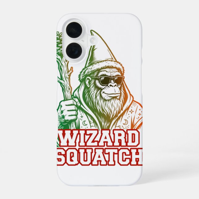 Wizard Squatch Funny Bigfoot iPhone Case (Back)