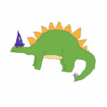 Wizard Stegosaurus sculpture Standing Photo Sculpture<br><div class="desc">This stegosaurus is ready for Halloween,  a masquerade,  or working some magic!</div>