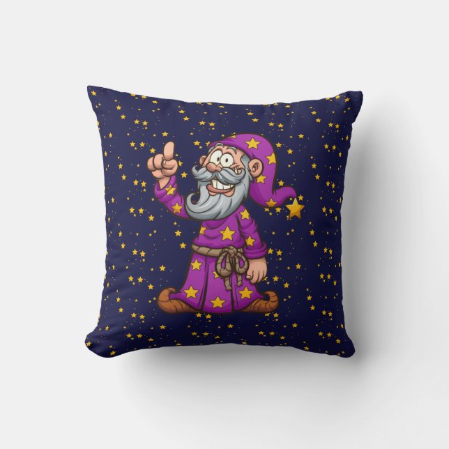 Wizard Throw Pillow (Front)