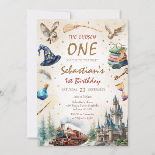 Wizard Witches the Chosen One Birthday Invitation