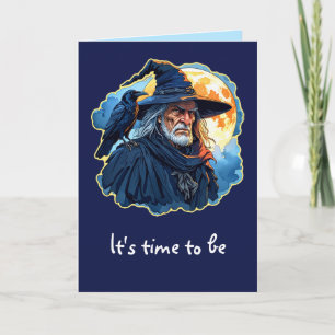 Wizard with a Raven - Halloween Fan Fun 1 Card