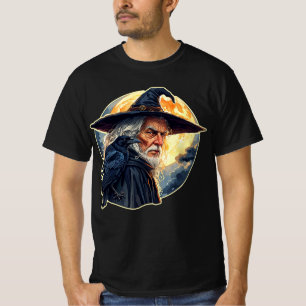 Wizard with a Raven - Halloween Fan Fun 2 T-Shirt