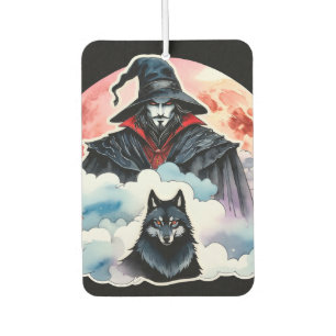 Wizard with a Wolf - Halloween Fan Fun 1 Car Air Freshener