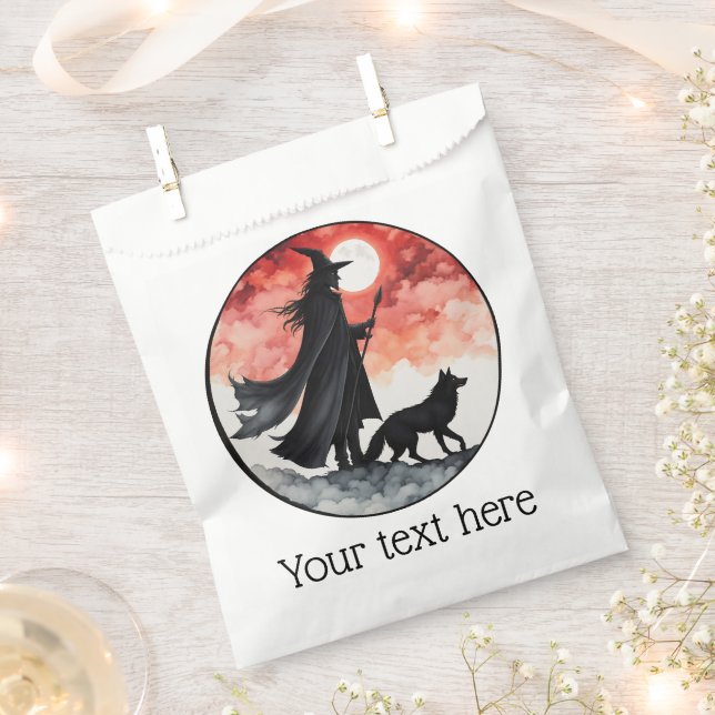 Wizard with a Wolf - Halloween Fan Fun 2 Favour Bags (Clipped)